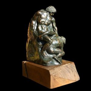 mario pavesi italian sculptur painter bronze male figure