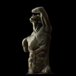 mario pavesi italian sculptur painter bronze male figure Adonai