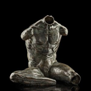 mario pavesi italian sculptur painter bronze male figure belvedere torso