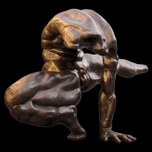 scultura bronzo Mario Pavesi artista reggiano arte corpo maschile ginnasta piazza Casotti grandi dimensioni