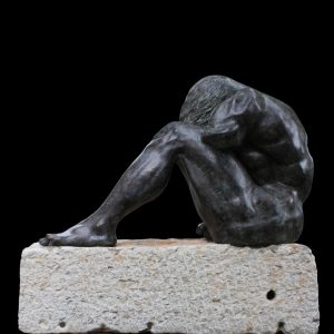 mario pavesi italian sculptur painter bronze male figure