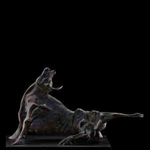 mario pavesi italian sculptur painter bronze bull