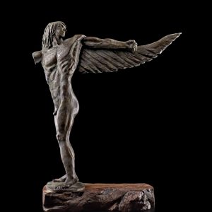 scultura bronzo Mario Pavesi artista reggiano arte icaro corpo maschile