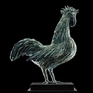 scultura bronzo Mario Pavesi artista reggiano arte gallo animali