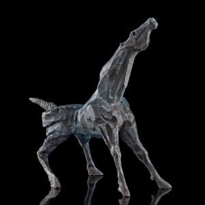 mario pavesi italian sculptur painter bronze horse