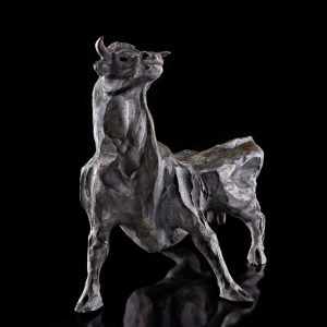 mario pavesi italian sculptur painter bronze bull