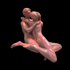 scultura bronzo amanti Mario Pavesi artista reggiano