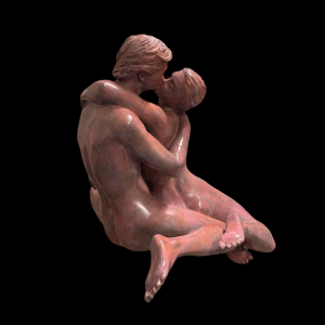 scultura bronzo amanti Mario Pavesi artista reggiano